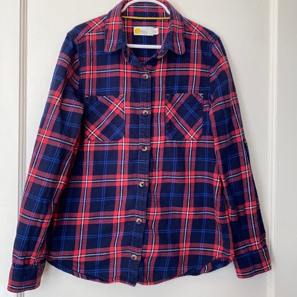 Boden Kids Button-Up Flannel shirt 11-12Y